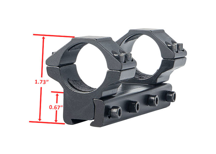ANS Rifle Scope Weaver Bases And Rings 11mm Rail Size See Through Design
