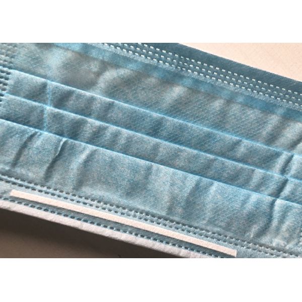 Nonwoven Protective 3 Ply Disposable Face Mask Waterproof With Ear Loop