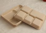 5 compartments Biodegradable Straw pulp food containers paper food trays