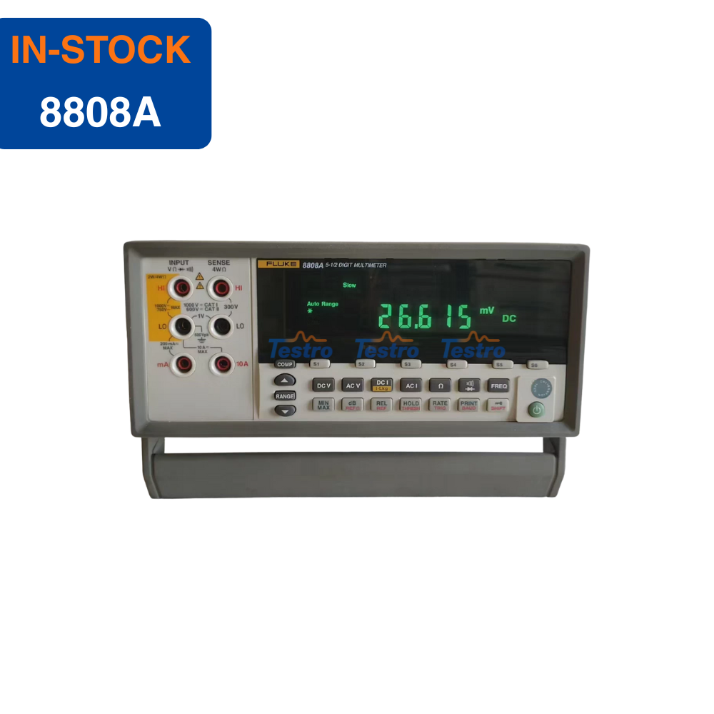 Quality Fluke 8808A 5.5-Digit Dual-Display Bench Fluke Multi Meter With 1-Year Basic DC Voltage Accuracy 1000 V DC 750 V AC 10 A RS-232 for sale