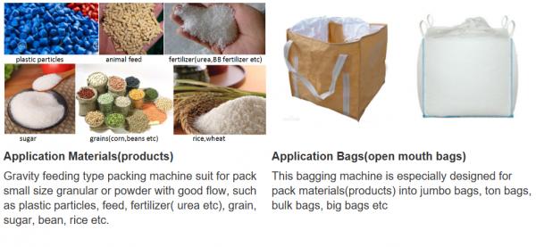 0.7Mpa Jumbo Bag Packing Machine For Lime Stone Powder Silica Sand Urea Fertilizer