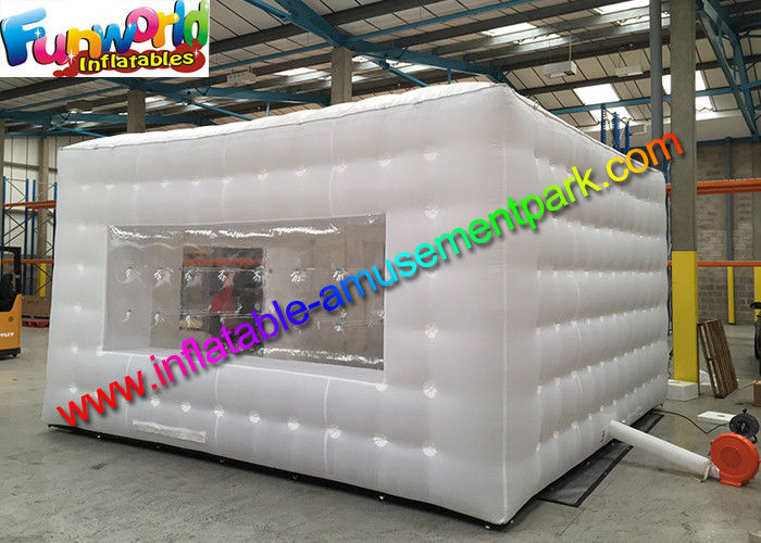 Clear White Color Cube Outdoor Inflatable Tent With CE / UL Blower