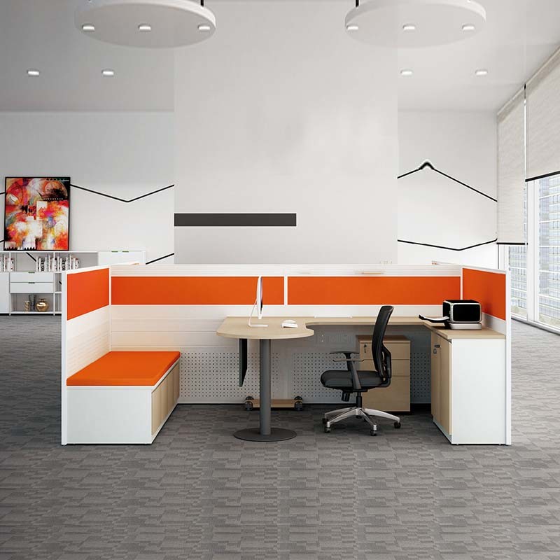 Yellow 4 Person Call Center Cubicle Office Workstation Desks