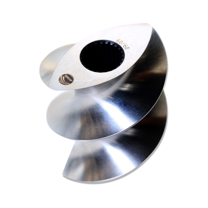 TEX65 Screw Element / Kneading Block Silver Color For Plastic And Rubber Machinery