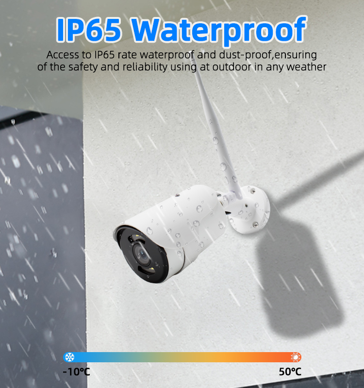 5MP Outdoor WiFi Security Camera, Eseecloud APP Remote Viewing, IP66 Weatherproof, Smart Motion Detection, Built-in Siren & Microphone, Dual Mode