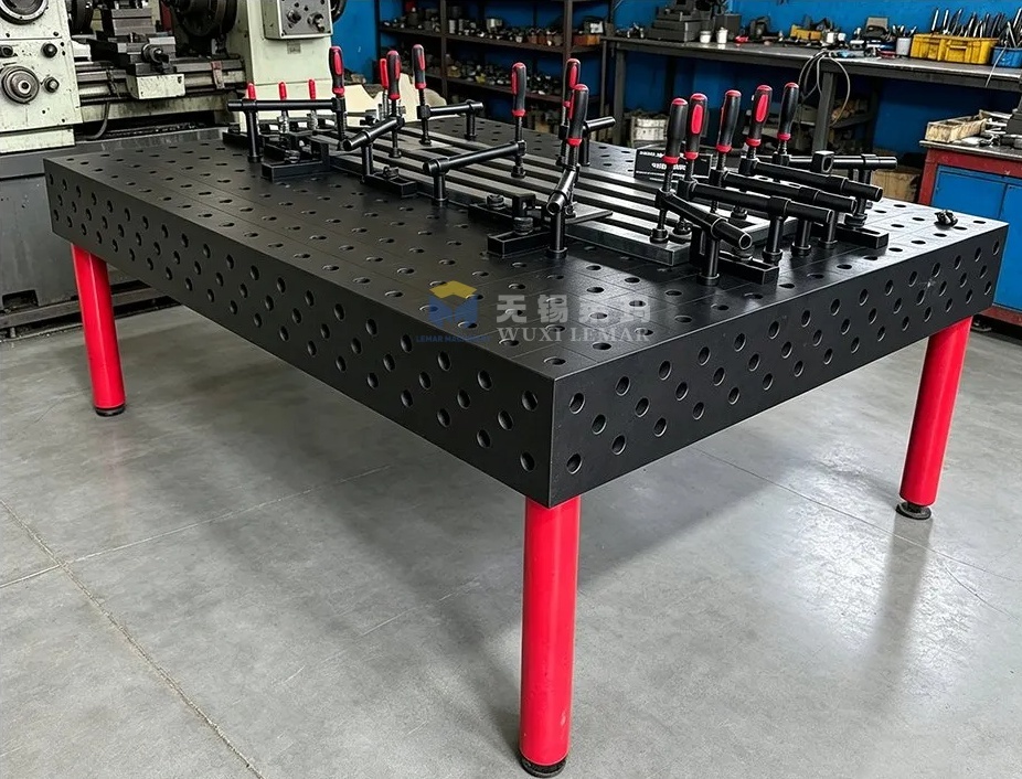 D28 Heavy Duty Welding Table with 100x100mm Hole Grid Spacing System