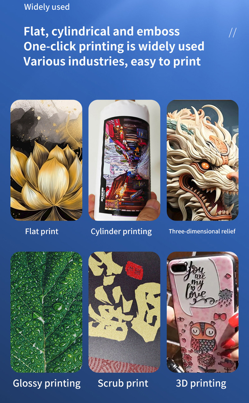 Digital Flatbed Printing Equipment custom Flat Bed UV Printing Machine