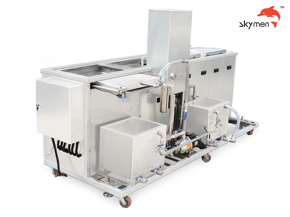 4 Bins Industrial Ultrasonic Cleaner Rinsing Filter Spray Dryer 264L For Turbine Fuel Nozzle