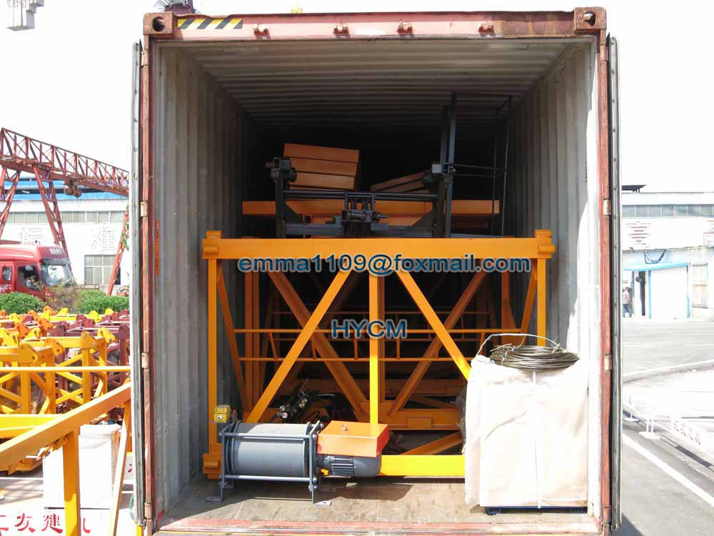Electric Types Of Mini Tower Cranes QTZ40(4208) 4Tons Safety Equipment