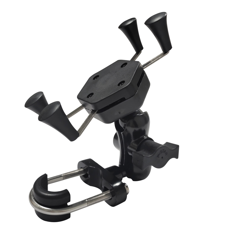 X Waterproof Bike Phone Stand , 3.5-6.5'' Metal Motorcycle Phone Mount 0.4kg