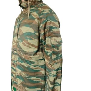 Hooded Camouflage Training Top with Versatile Functions Zipper Metal Button