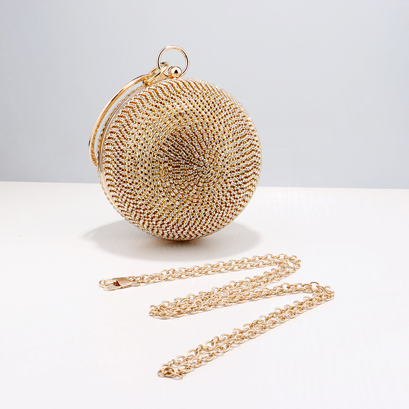 Metal PU Minibook Fashion Small Round Dress Dinner Bag for Women's Luxury Clutch