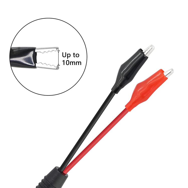 2.1mmx5.5 mm 12V DC Male Jack to Alligator Clip Power Cable Connectors for CCTV Security Camera Lighting