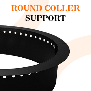 40 Inch High Carbon Steel Fire Pit Ring Insert for DIY Outdoor Wood Burning in Garden