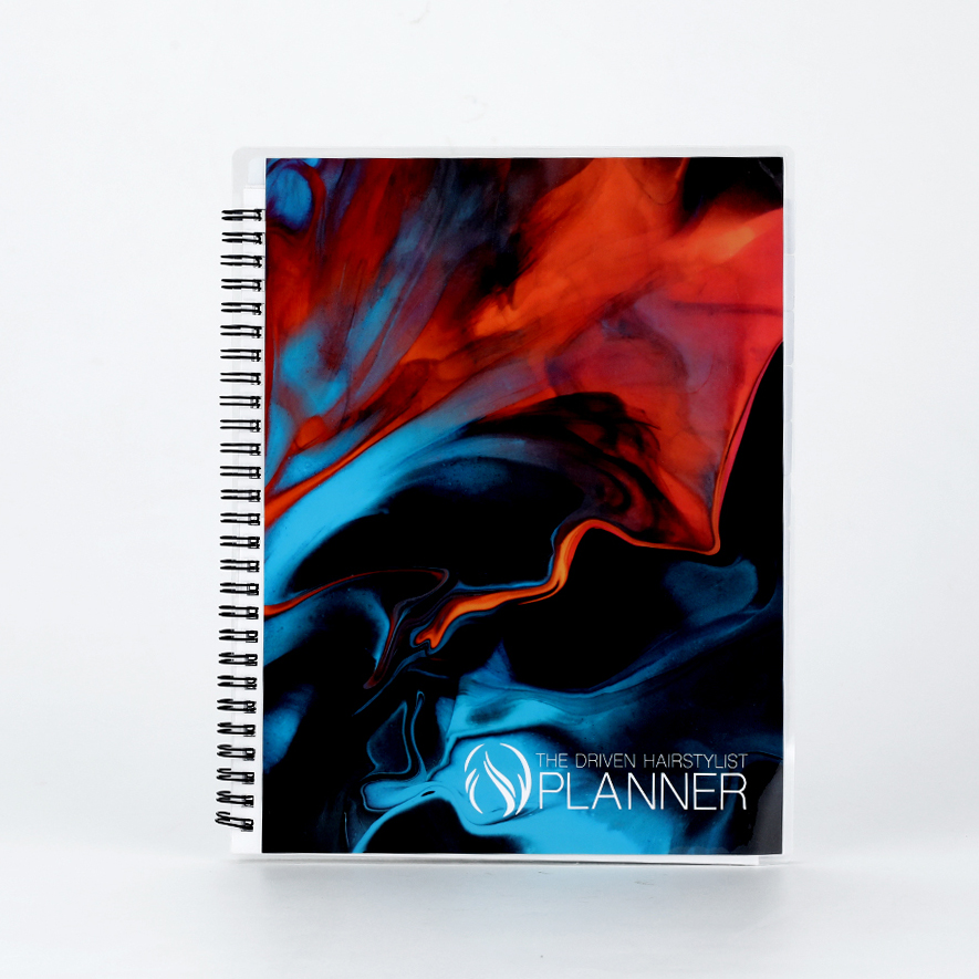 2024 Custom Printing Weekly Planner Spiral Binding Notebook with Pocket and Sticker