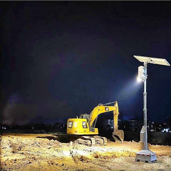 Simple Solar Light Tower Quick Deployment Mast Height 3.5M Quick Deployment Telescopic Solar LED Light Tower