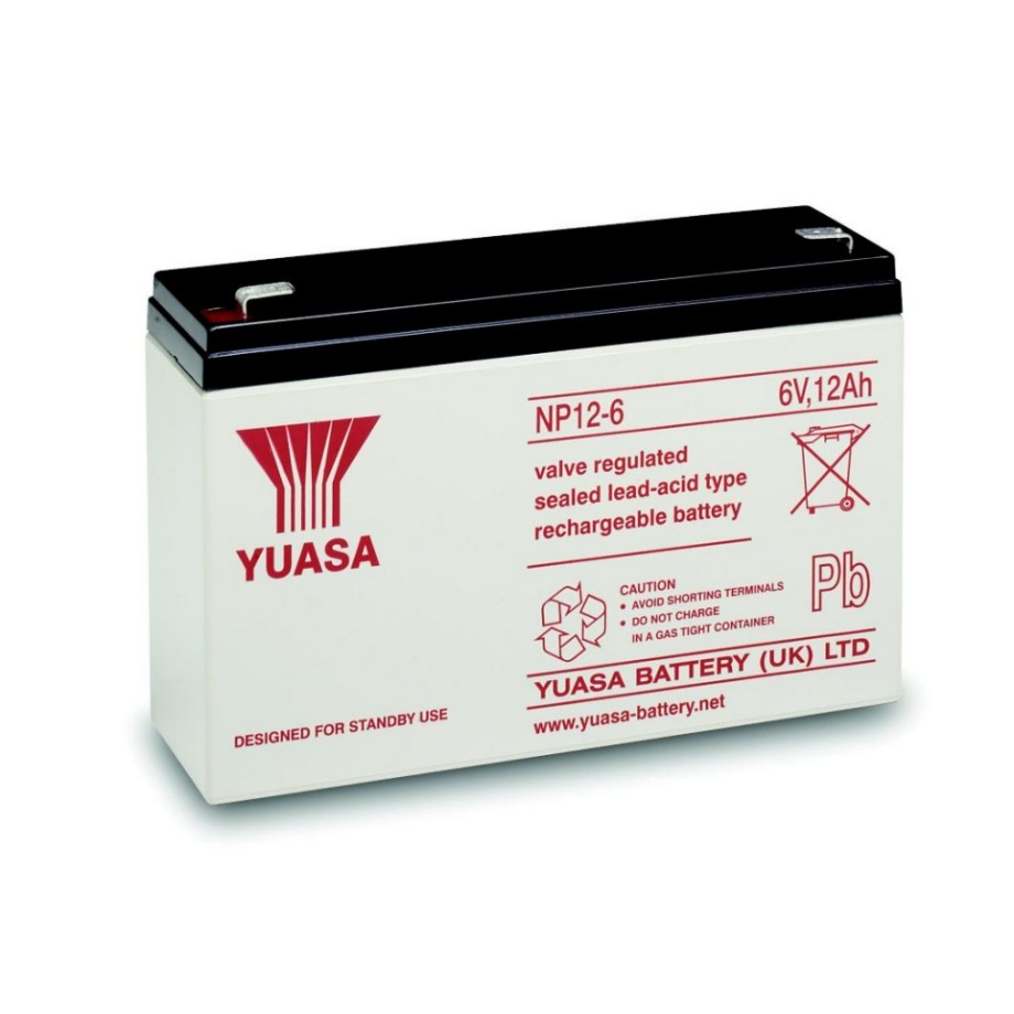 YUASA NP12-6 VRLA Sealed Lead Acid Battery 6V 12Ah AGM UPS Batteries for Power Storage System