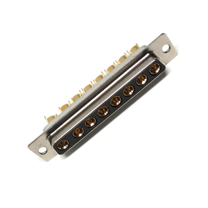 High Power 8W8 Female Solder Type Full Gold Plated Connector