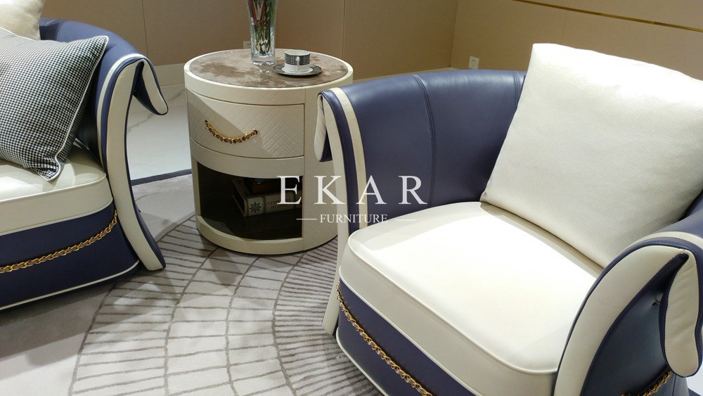 Modern Elegant Velvet Fabric Linen Leather 8 Seater Sofa Set For Living Room