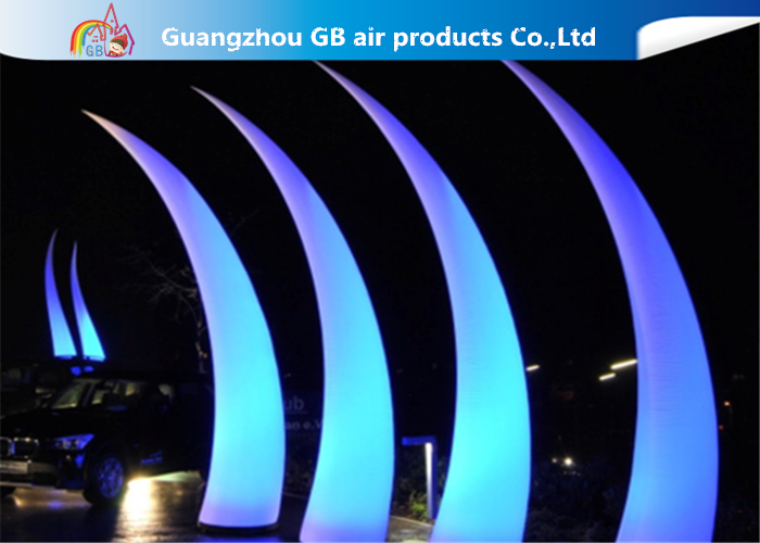 Activity Inflatable Lighting Decoration Blow Up Circular Cone For Amusement Park