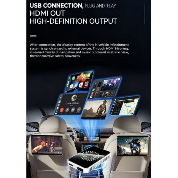 Wireless CarPlay Android Auto AI Box Android 13 HDMI Output Car Streaming Device