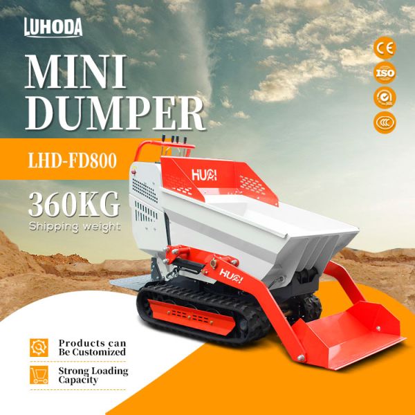 Factory Earth-Moving Machinery Mini Dumper Garden Hydraulic 800 Kg Crawler Dumper