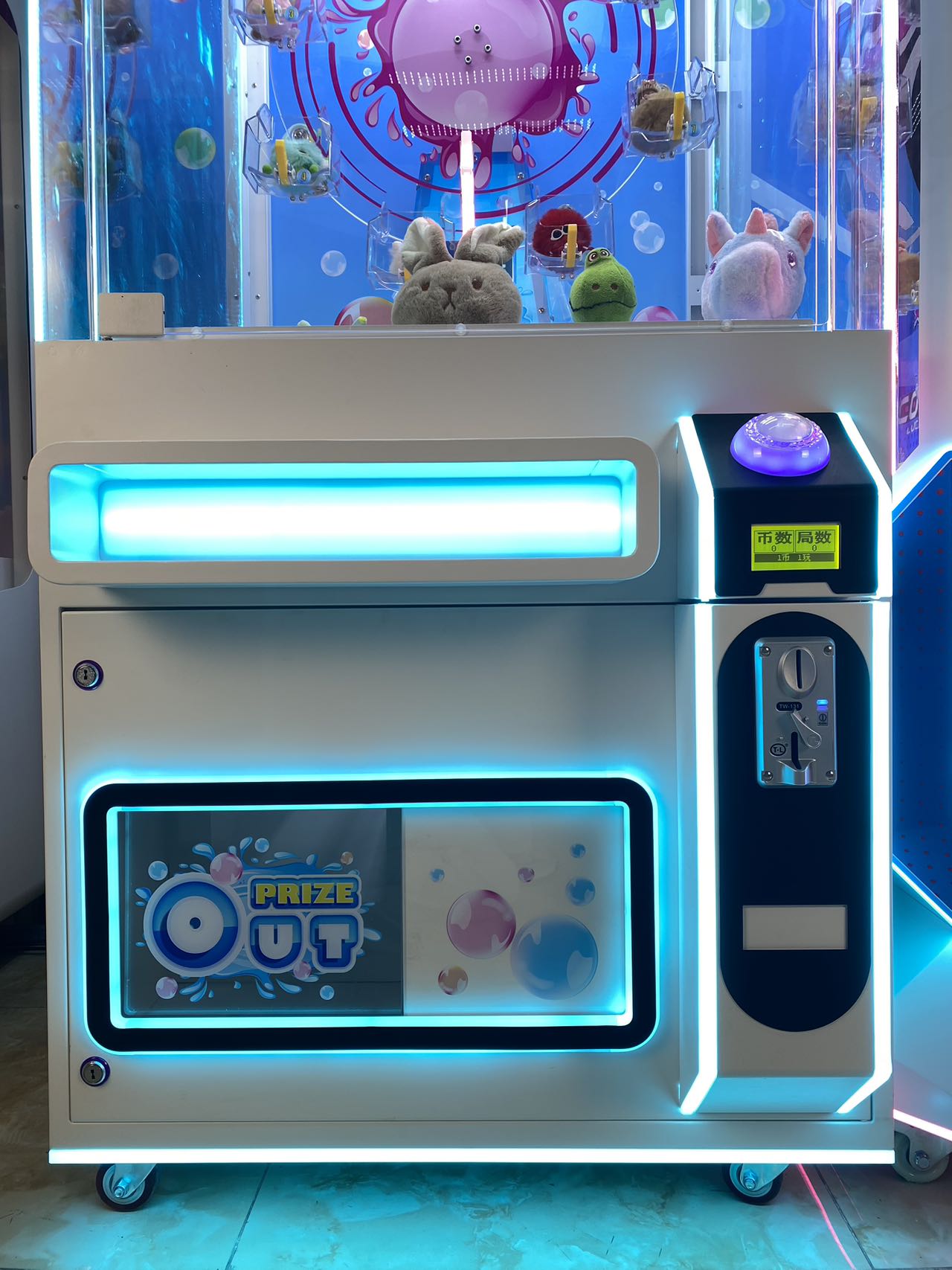 Bubble Wheel Token Operated Game Machine Low Maintenance for Game Arcade Business Use
