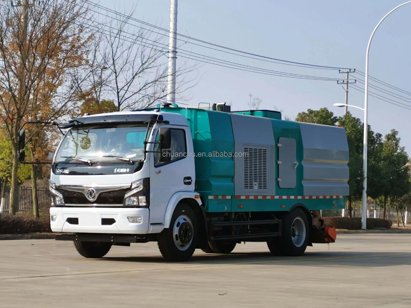 Pure Electric Outdoor Sanitation Cleaning Truck 8CBM Vacuum Road Sweeper Truck