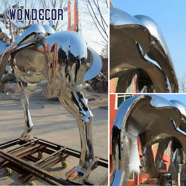 Large Abstract Stainless Steel Horse Sculpture Garden Public Art