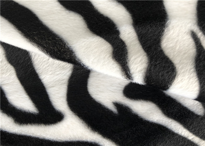 100% Polyester Velboa Material Animal Faux Fur Fabric Plush Velvet Skin Print 240GSM