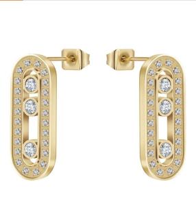 Quality Women Cartilage Cuffs Hoop Climber Earrings With Cubic Zirconia CZ for sale