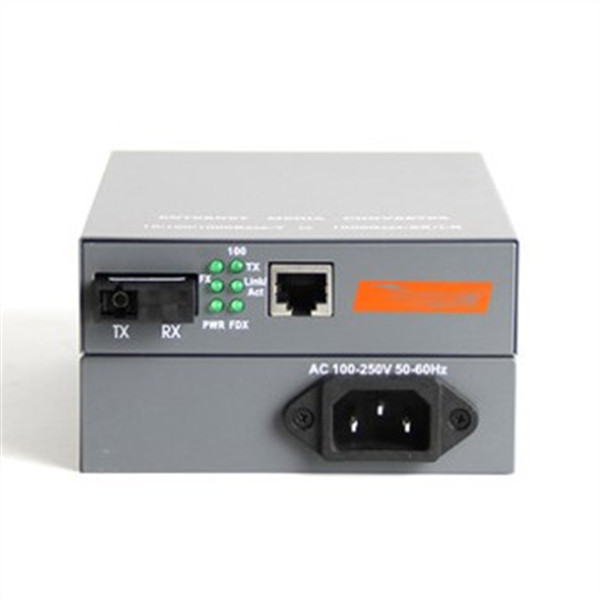 100M Single Mode Fiber Transceiver SC Port Built In Power Supply