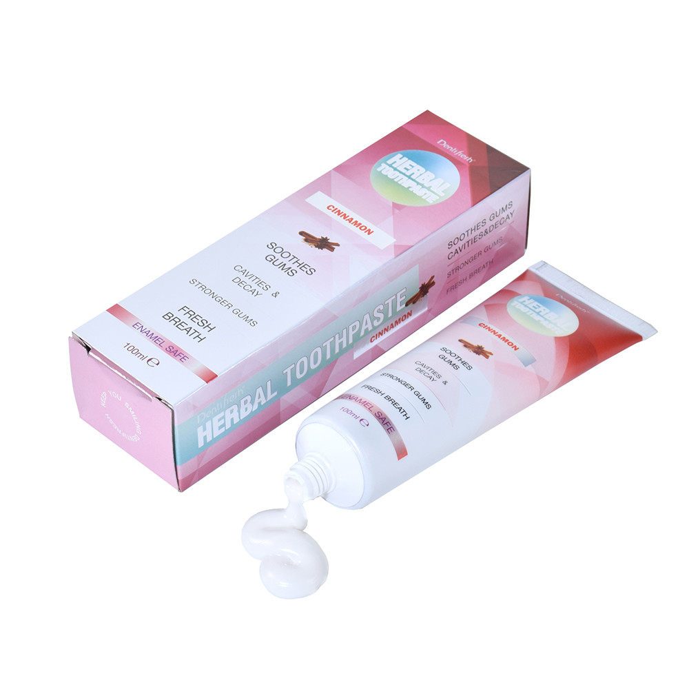 Dentifresh Herbal Cinnamon Toothpaste - 100ml Soothes Gums Prevents Cavities & Decay