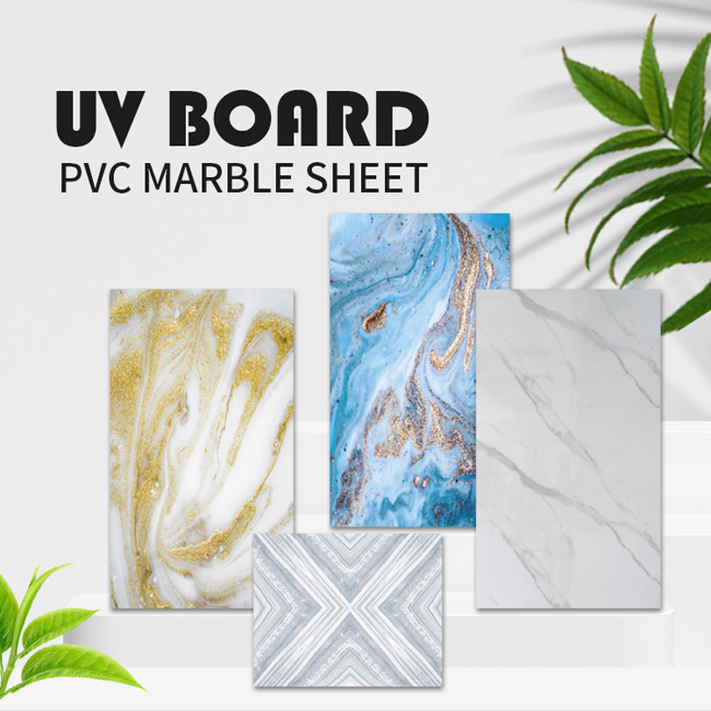 Marble Digital Printing Wall Plastic Panel Uv Marble Alternative Sheet PVC Panels for Hotel