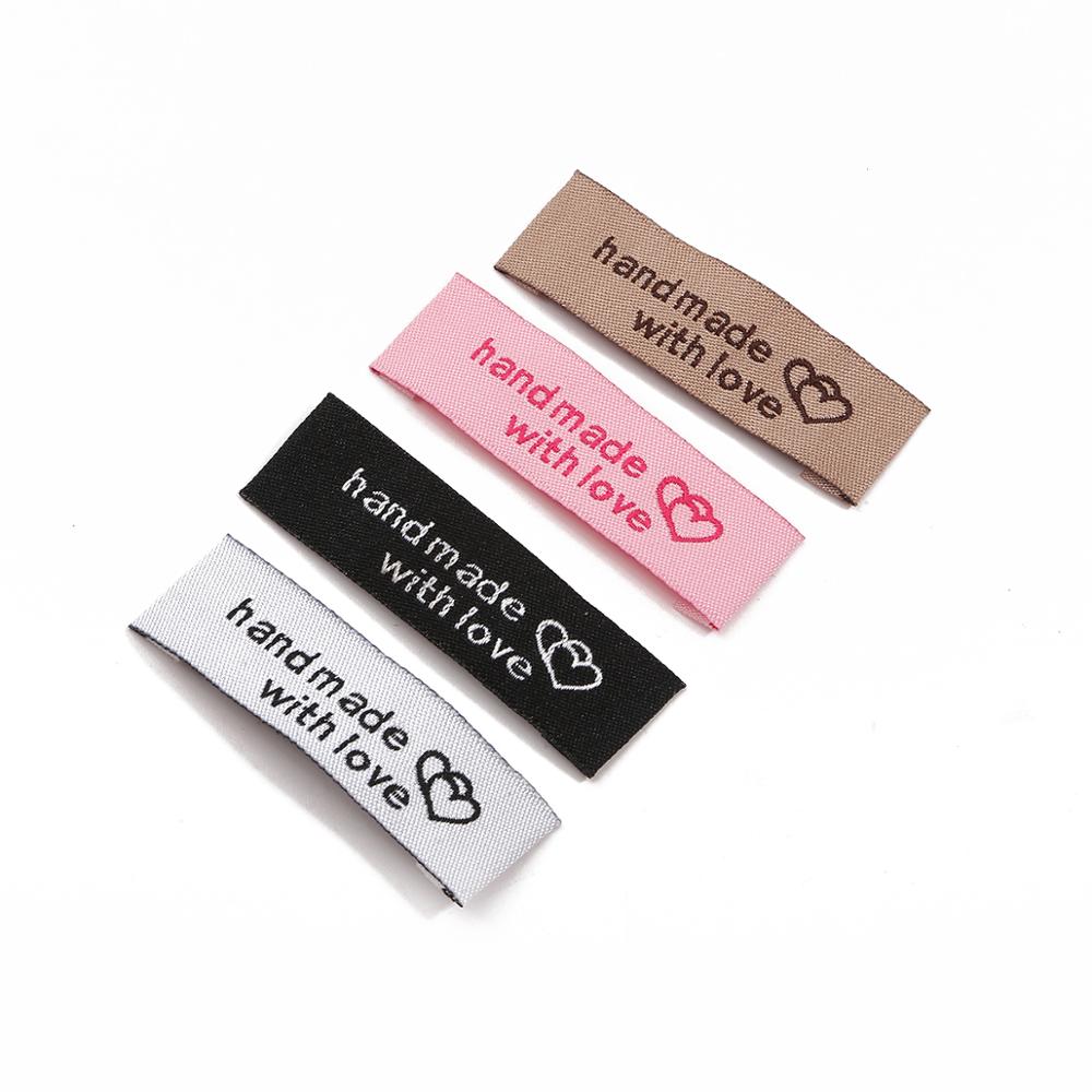 Tagless Clothing Label for Clothes accessories Garment Size Woven Folded Label