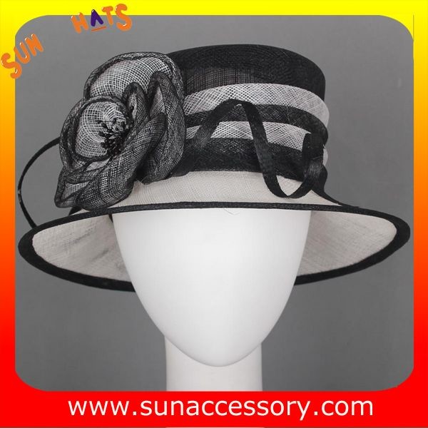 Elegant fancy Church sinamay hats for ladies ,Sinamay cloche hats