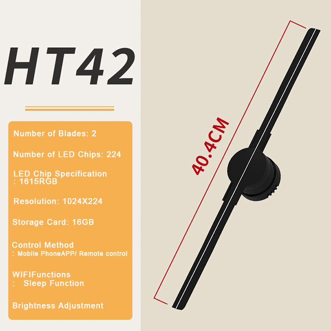 Realistic Hologram Advertising Display Large 3D Hologram Fan For Shopping Malls