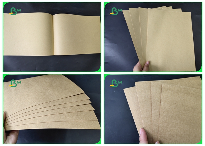 Unbleached Brown Color Bobina De Papel Kraft FSC Approved 100G 200G 300g