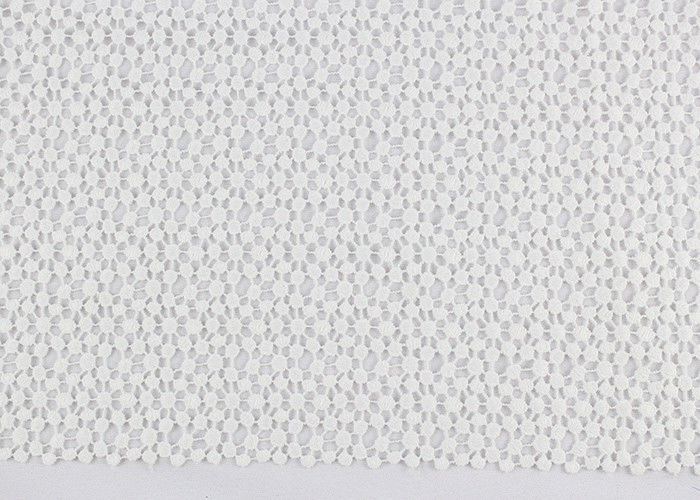 Milk Silk Water Soluble Lace Fabric For Bridal Dresses Circle Lace Designs