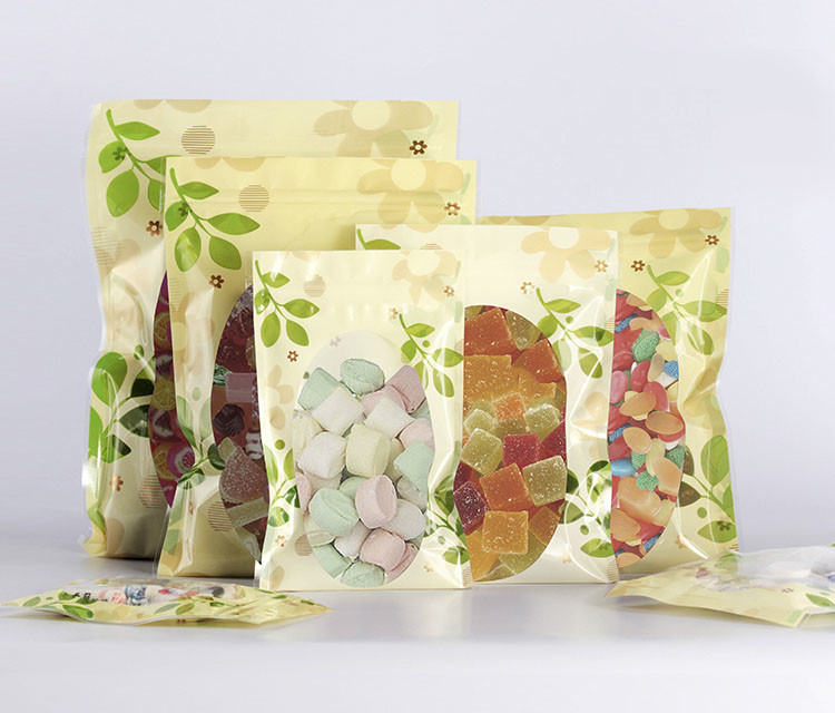 Silver zip lock aluminium foil bag zip pouch food packaging bags