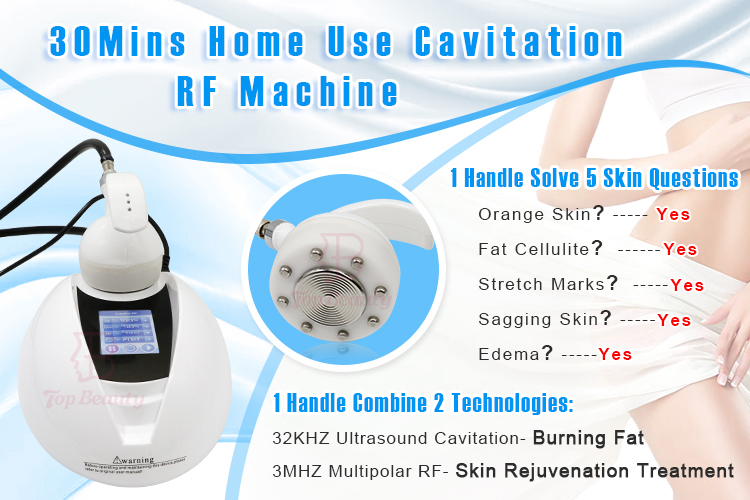Professional Ultrasonic RF 6 In 1 80k Body Slim Machine Portable For Home Use