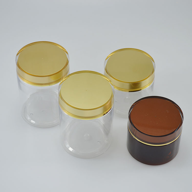 Amber PET Plastic Pill Bottle for Medicine Capsules and Supplements Customized Design