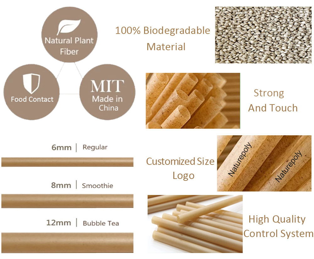 Wholesale Disposable Biodegradables Bagasse Drinking Straws For Party