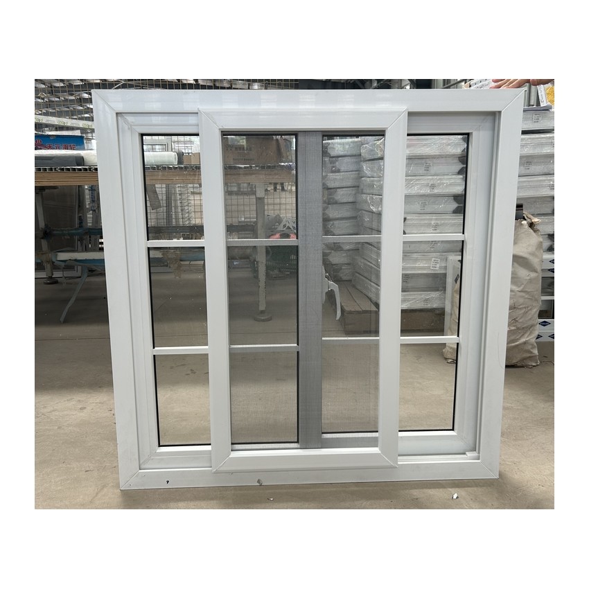 Sliding Style European Upvc Interior Design Two Track Pvc Window with Custom Grill Design