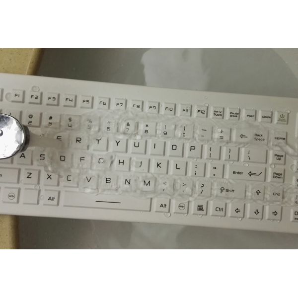 AZERTY French Industrial Wireless Keyboard Silicon Rubber Material Custom Color