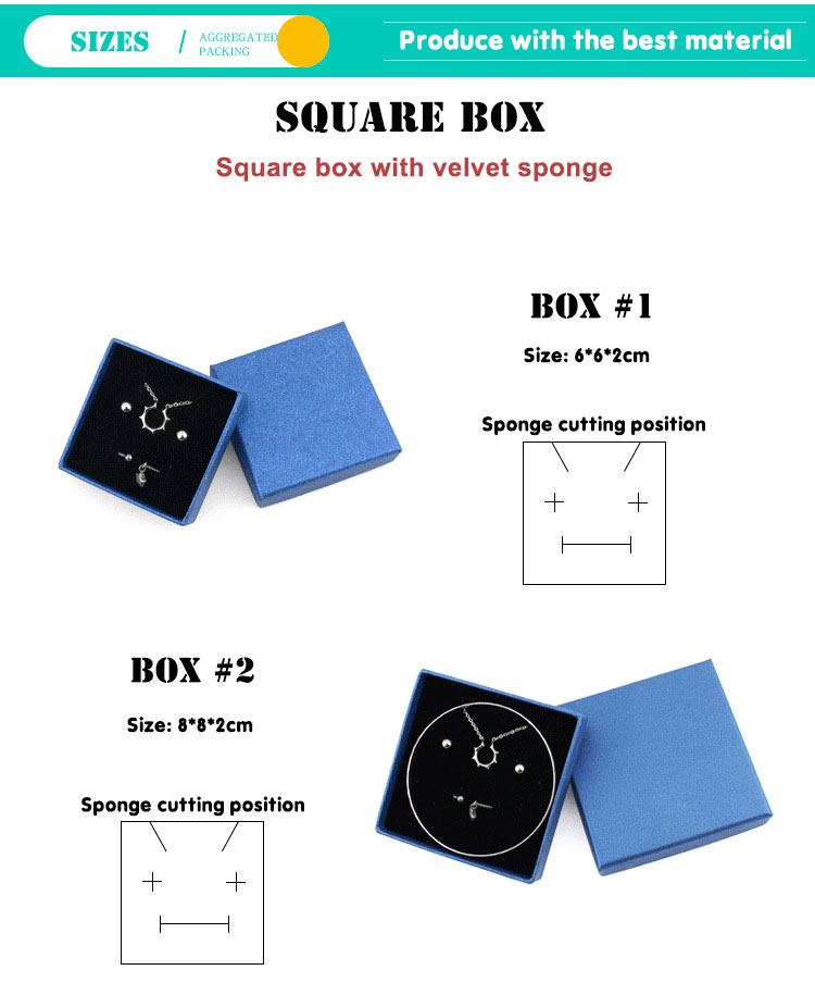 Varnished Kraft Paper Cardboard Jewelry Gift Boxes Bulk For Necklace Presentation Packaging