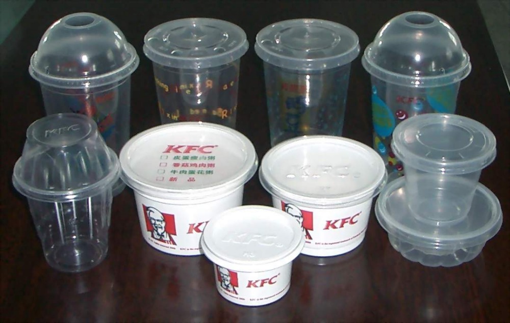 Large plastic cup lid thermoforming machine