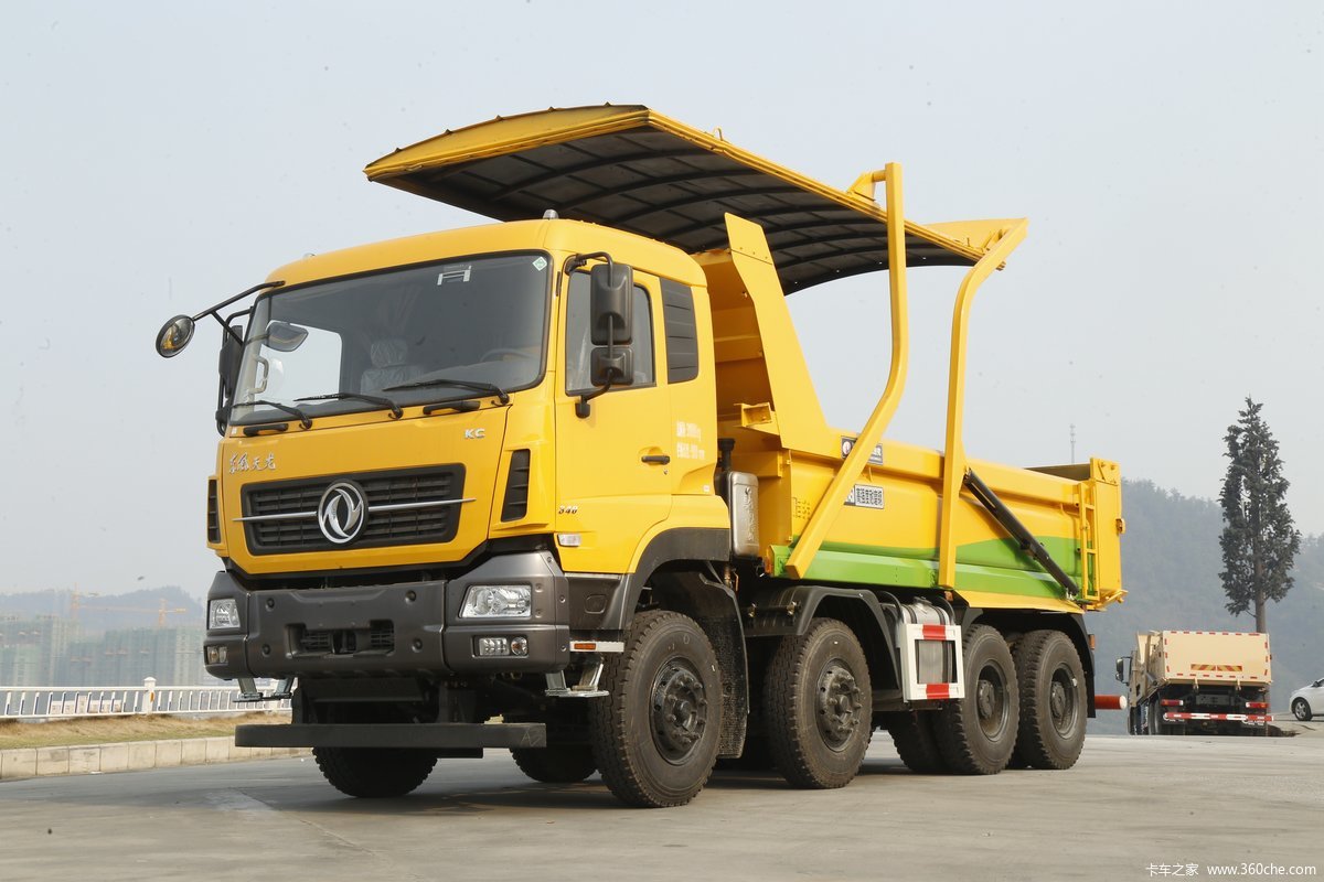 500Nm 4x2 Wheel Rear Tipping Dump Truck For Half A Row By Dongfeng