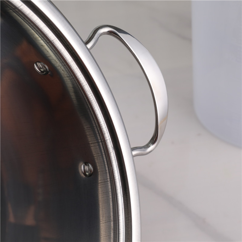 Fancy design 12pcs stainless steel cookware set with metal lid