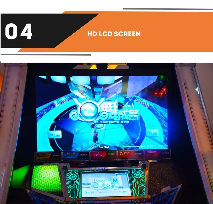 Video Just Dance Arcade Game Machine Matel + Acrylic Material Durable
